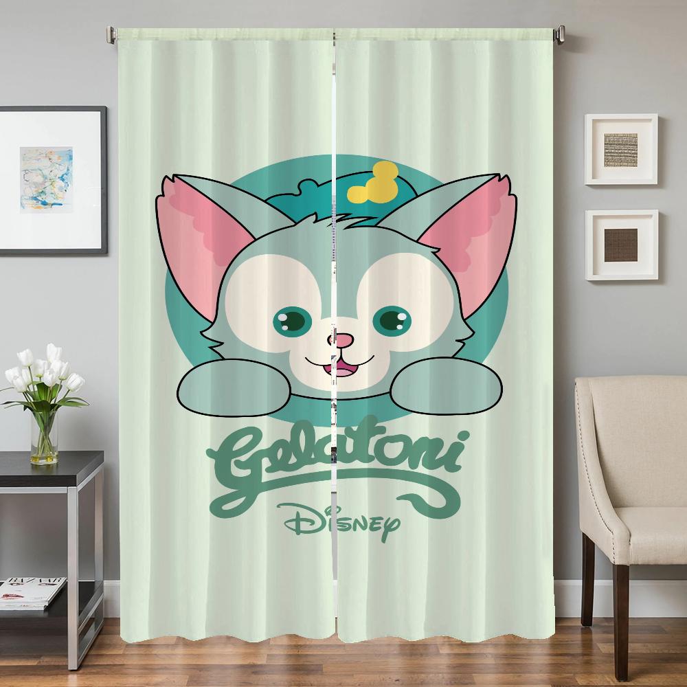 Home Interior Kitchen Curtains for Living Room 2 Pieces Blackout Curtains Door Curtain G-gelatoni-i Bedroom Decoration Partition