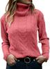 2026 Autumn/Winter Retro High Neck Solid Color Knit Sweater for Women