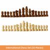 Wooden Material Wooden Chessmen Smooth Finish International Chess Staunton Chess Set  Adult