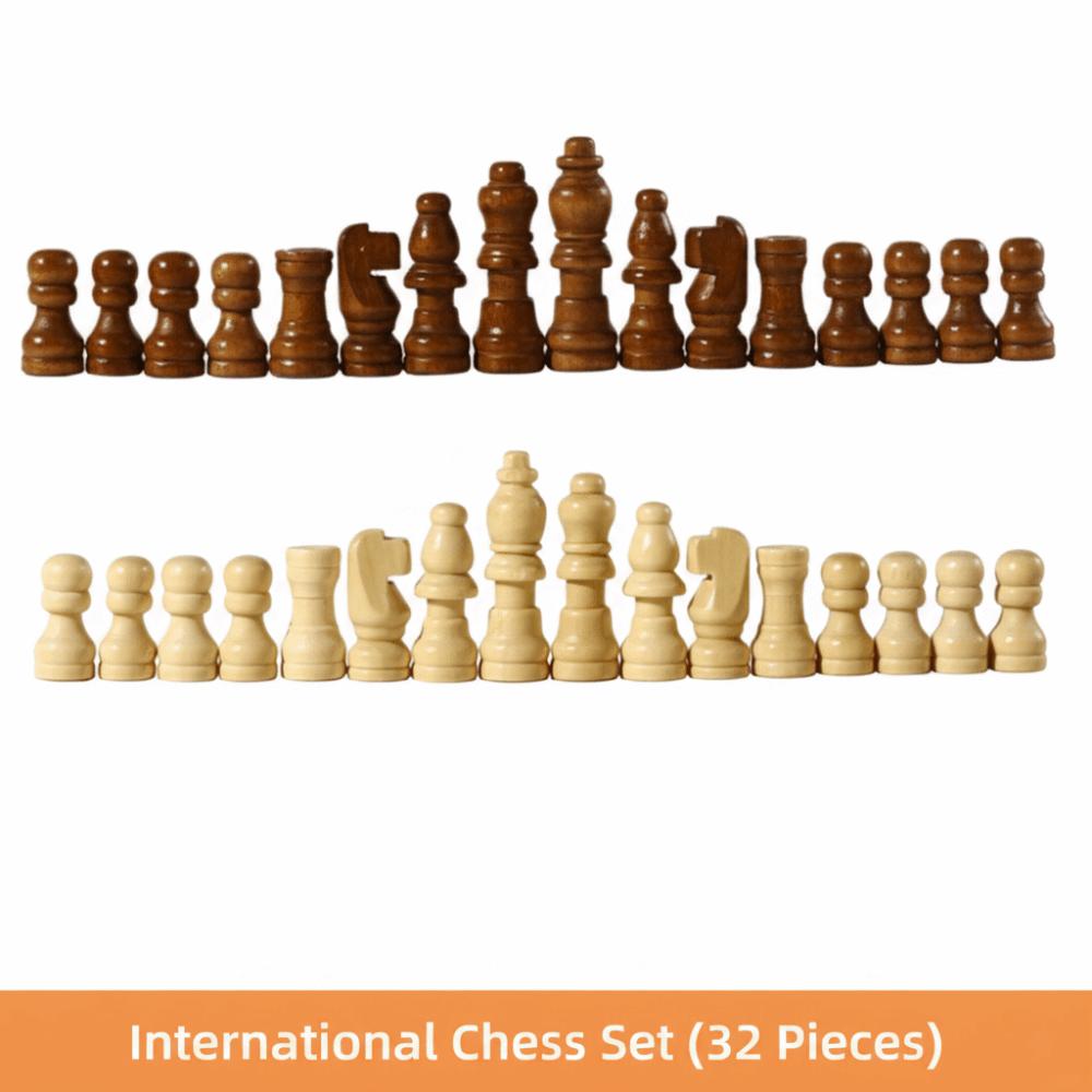 Wooden Material Wooden Chessmen Smooth Finish International Chess Staunton Chess Set Adult