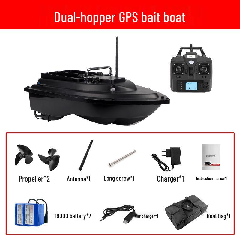 600m GPS Smart Bait Boat with Dual Compartments, Auto-Return, RC Cruise Control, and Hook Release for Fishing