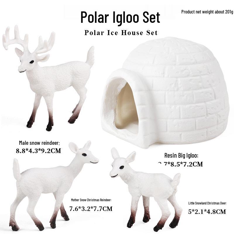 Children's Cognitive Animal Models: Polar Bear & Penguin Plastic Toys