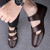 Fashion Breathable Outdoor Sandals for Men New Style Summer Flats Soft Sole Anti-slip Casual Leather Roma Shoes Man Formal Dress Sandals