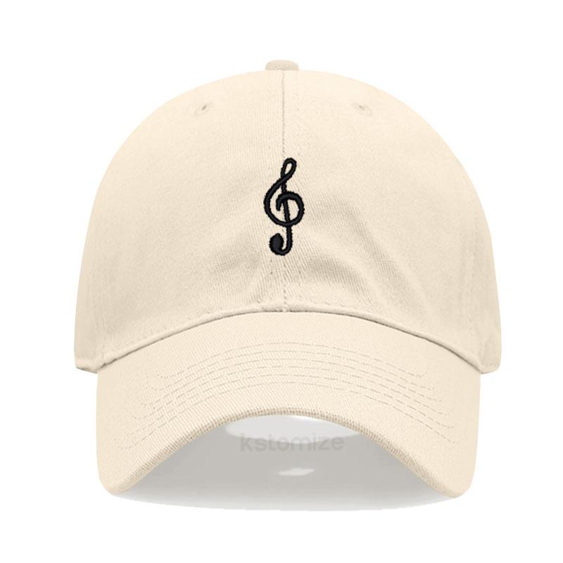 Unisex Soft Cotton Dad Hat Musical Note Embroidery Baseball Cap For Women Men Adjustable Unisex Casual Sports Caps