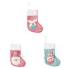 Bright Small Holiday Sock Decoration Soft  Christmas Tree  Stocking  Ornament Gift Storage Bag