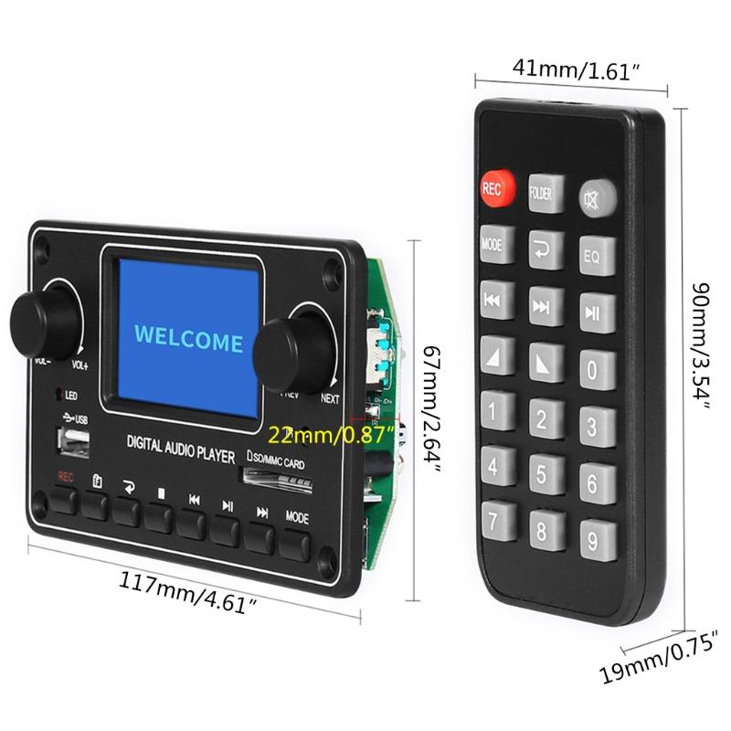 Wireless -compatible MP3  Board Radio MP3 Music Player Recording Function / Disk/ Card/FM