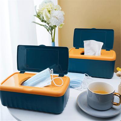 Tafelblad Tissuebox Stofdicht Met Deksel Verwijderbare Tissuehouder Plastic Multifunctionele Opbergdoos Huis Kantoor Decor