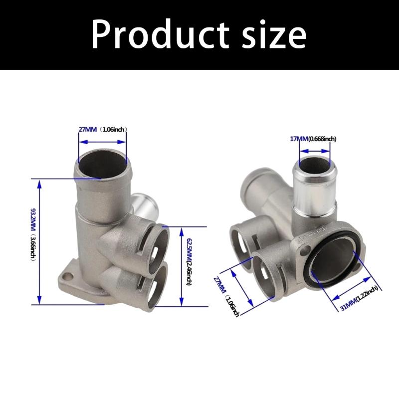 Einfache Installation Kühlkühlmittelschlauch für 80 100 Coupe Aluminium-Steckverbinder Flanschrohr 037121133B Ersatzteil