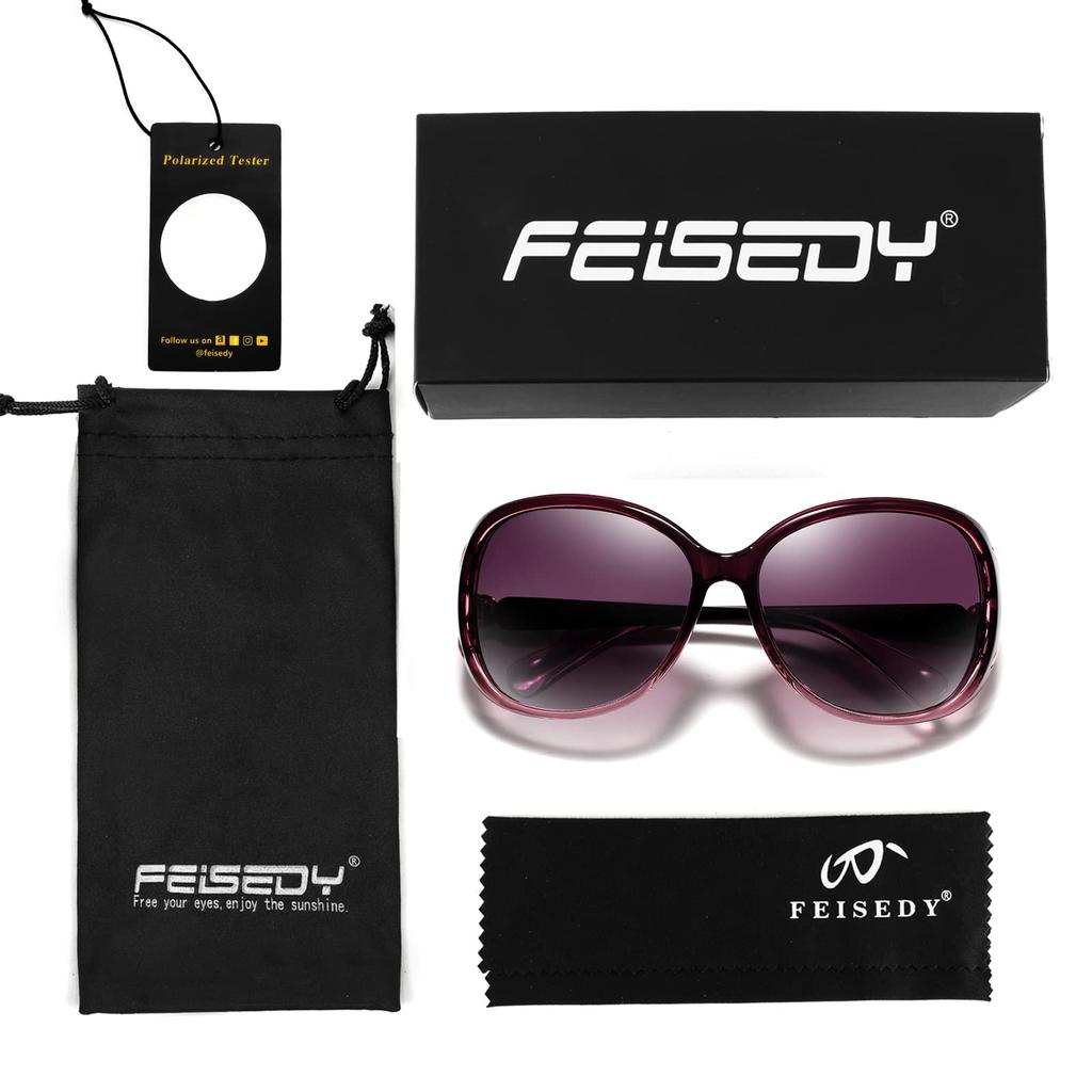 FEISEDY Polarized Sunglasses with UV400 Oval Nose for and Hiking Women's Protection, Shape, Lightweight, Protection, Driving, Sports, Fishing, (B2730)