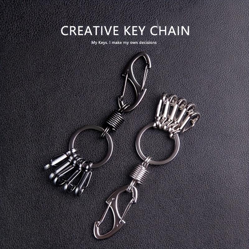 Trusty Premium Floating Keychain with 7 Hooks - Durable Anti-Loss Outdoor Gear, Suitable for Hiking and Camping