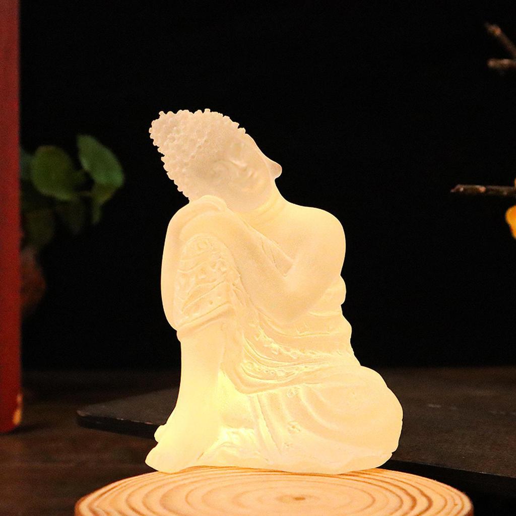 Buddha Figurine for Desk Display Collectible Sculpture Home Decor