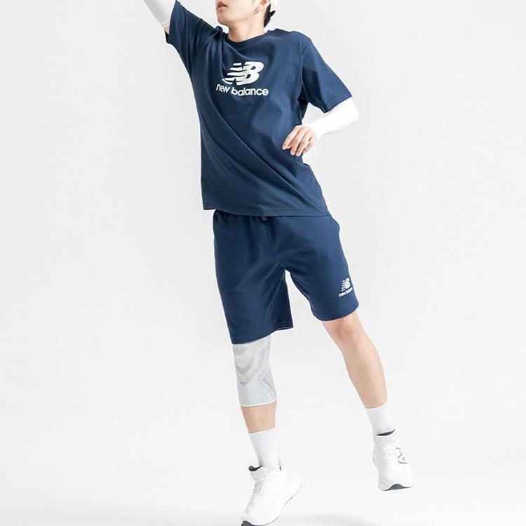New Balance Essential Logo T-shirt Asia Sizing 'Navy' Men's AMT31541-NNY