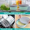 Farida Bio 3Pcs Silicone Folding Bowls With Lids - Portable Tableware For Outdoor Travel, Picnics, And Camping - Kitchen Retractable Folding Salad