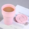 with Lid Collapsible Cups with Lid Silicone Portable Travel Tumbler Folding Coffee Cup  Dining