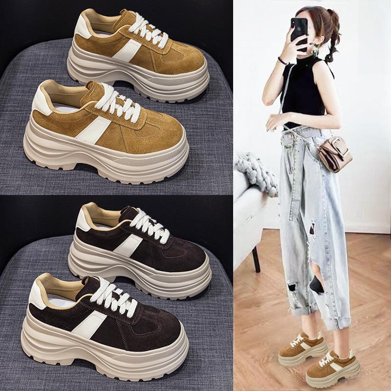 Dad shoes women's autumn new thick-soled heightening German training shoes versatile casual sports shoes single shoes