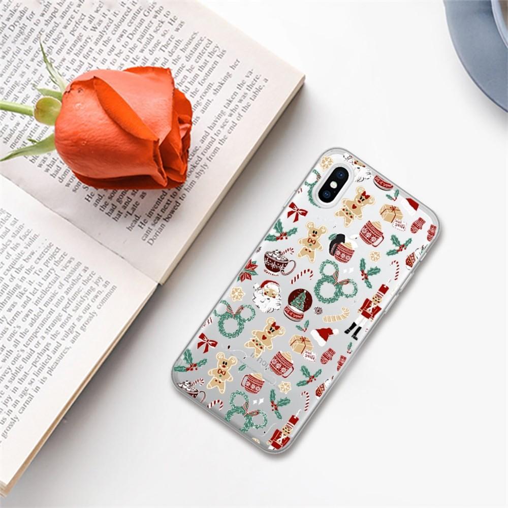 Christmas Cartoon New Year Gift Phone Case for iPhone 16 15 8 7 6 6S Plus X SE XR XS 14 11 12 13 Mini Pro Max Mobile Case