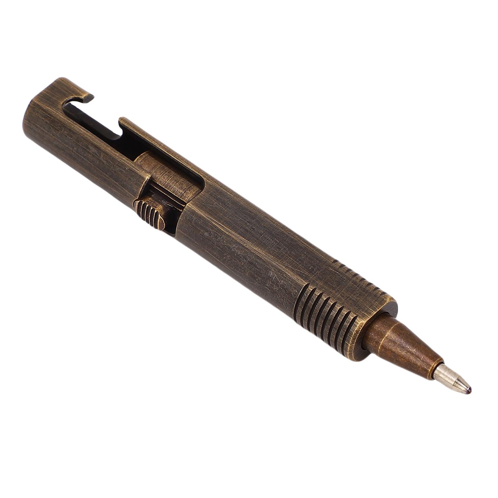 Ballpoint Pen Brass Portable Small Ballpoint Pen for Working Writing Signing Traveling Business