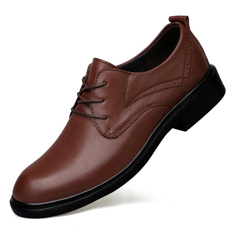 British business dress leather shoes men's height increase men's shoes platform casual shoes foreign trade loafers large size suit shoes