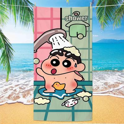 Extra Large Kids Quick Dry Bath Towel Cartoon Character Digital Print Double Sided Flannel Microfiber Beach Towel
