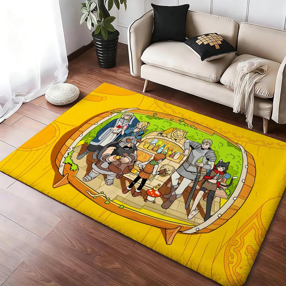 Anime Hot D-Delicious In D-Dungeon Floor Mat Cozy Flannel Soft Thick Non-Slip Mat For Living Room Bedroom Kitchen Decor Rugs
