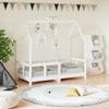 VidaXL Bed Frames for Children, Single Bed with Slatted Base, Bedroom Furniture, Modern, White 70x140 Cm 835722