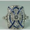 Bague Carrée en Zirconium Pleine de Diamants, Accessoires Exagérés pour Fête de Banquet Mariage