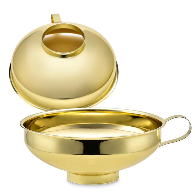 1/2 Pcs Stainless Steel Wide Mouth Funnel Kitchen And Household Large Diameter Funnel Multifunctional Jam Canning Funnel