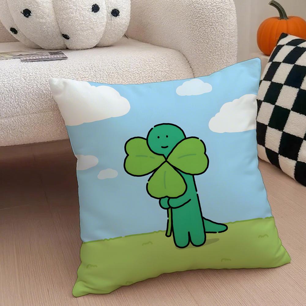 Interesting funny cartoon JJOGUMAN Cushion Cover Throw Pillow Cover Hidden Button Durable Polyester Chair Cushion
