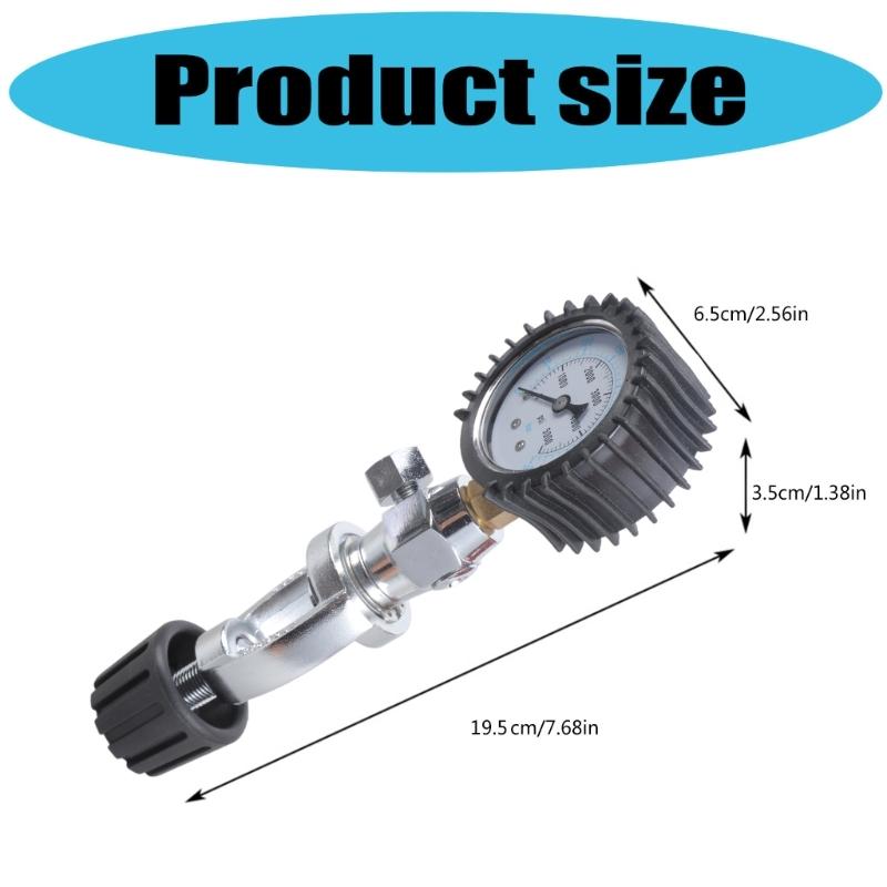 Air Tanks Pressure Checker, Scubas Diving Pressure Gauge Strong Accessory Equipment 5000PSI Air Tanks Pressure Checker