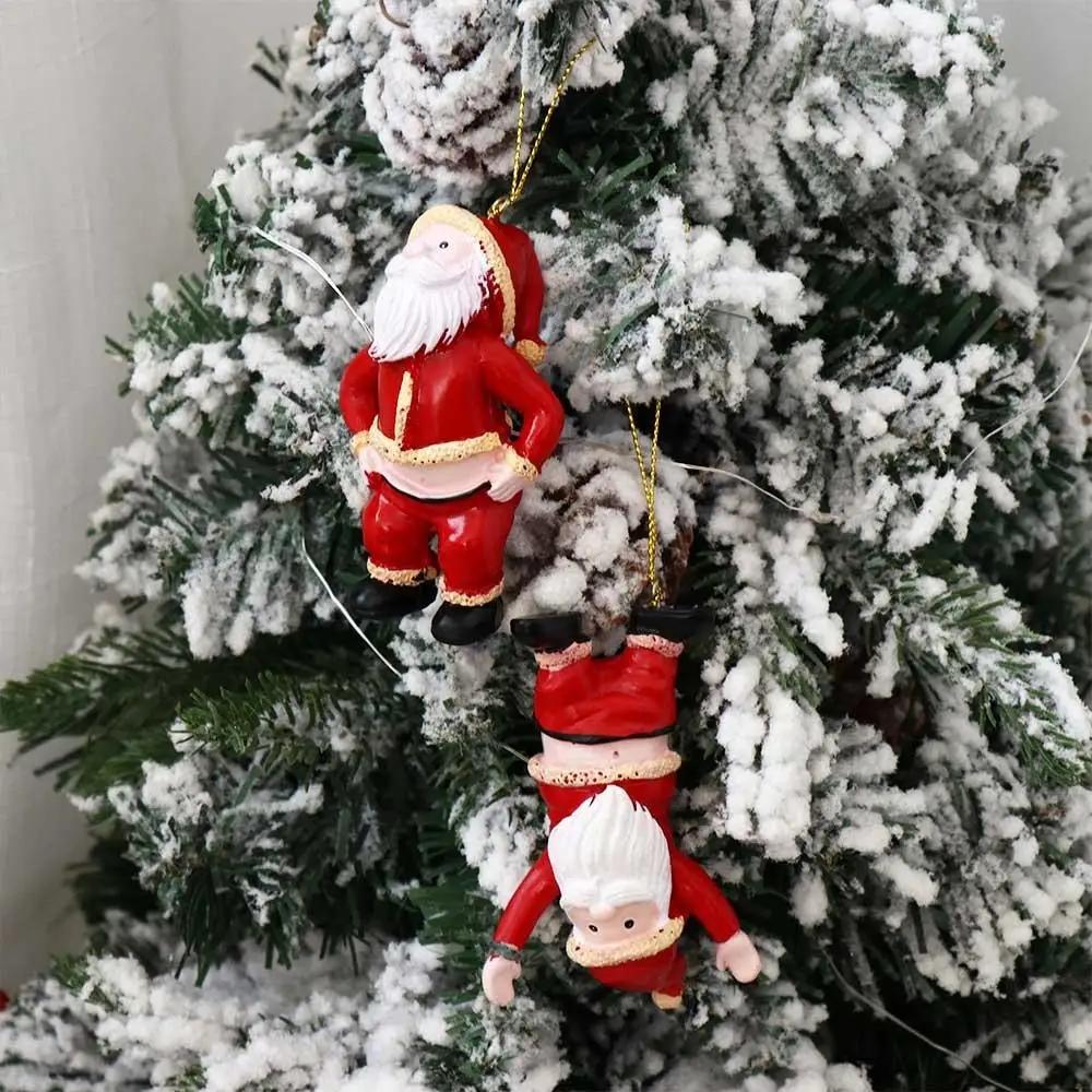 Resin Santa Bare Butt Pendant Christmas Tree Ornaments Navidad 2025 New Year Home Party Decoration Naked Santa Hanging Gift Toy