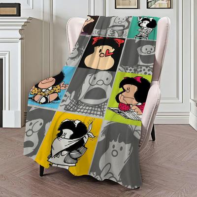Cartoon Cute M-Mafalda Blanket For Sofa Room Microfiber Bedding Blanket Office Travel Gift Home