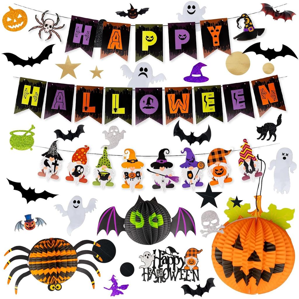 Halloween Decoration Garland Luxurious 60-piece Full Set Standard Dwarf Ornament