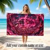 Decorative Artwork Theme Soft Beach Towel Personalized Custom Name Text Towel Portable for Beach Pool Travel