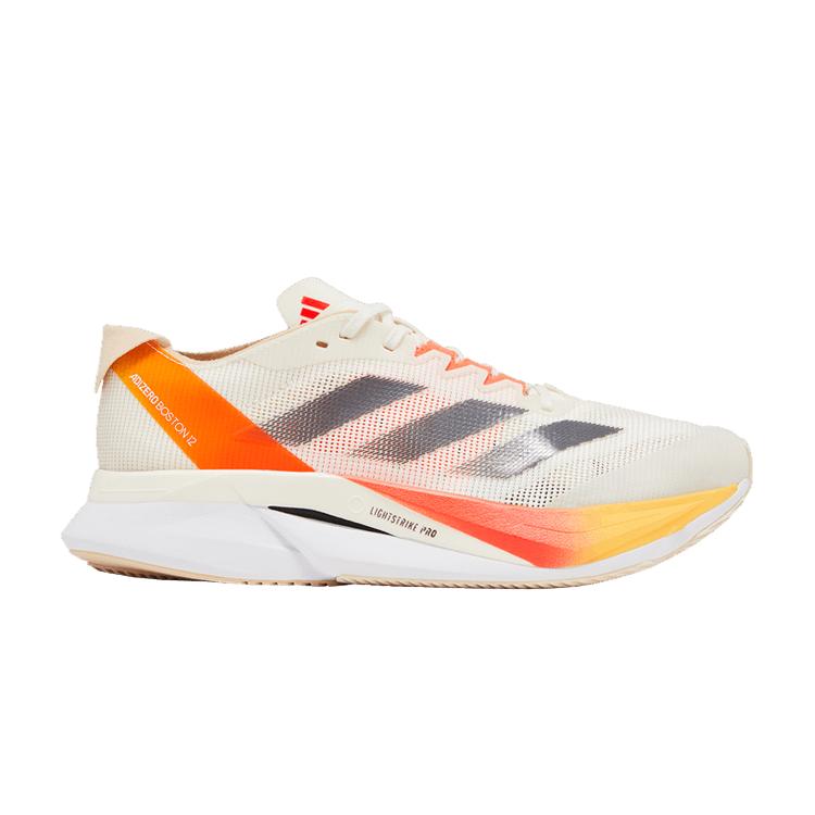 adidas Adizero Boston 12 Ivory Iron Metallic Solar Red (Women s) 37