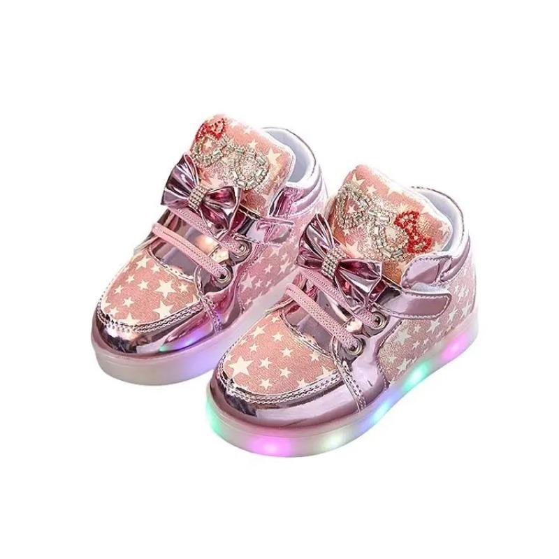 Kinder LED Turnschuhe Mädchen Blinklicht Leuchtende Board Schuhe Frühling und Herbst Kinder Leuchtende Schuhe Kinder Leuchtende Light Sneakers
