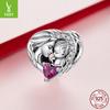 S925 Silver Mother And Child Family Beads, Wind Mother'S Day Diy Bracelet Accessories Loose Beads