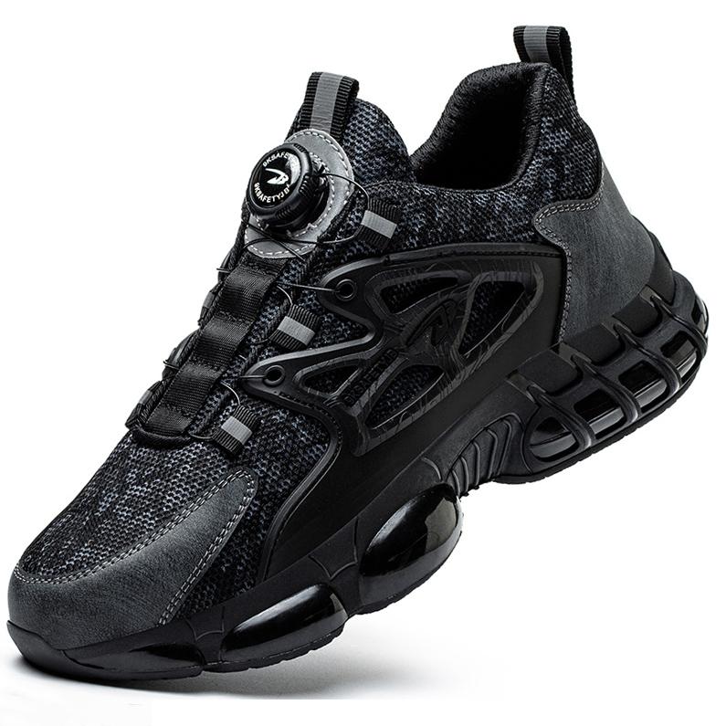 Unisex Rotating Button Safety Shoes Men For Work Sneakers Shoes Puncture-Proof Protective Women Shoes Steel Toe Work Boots