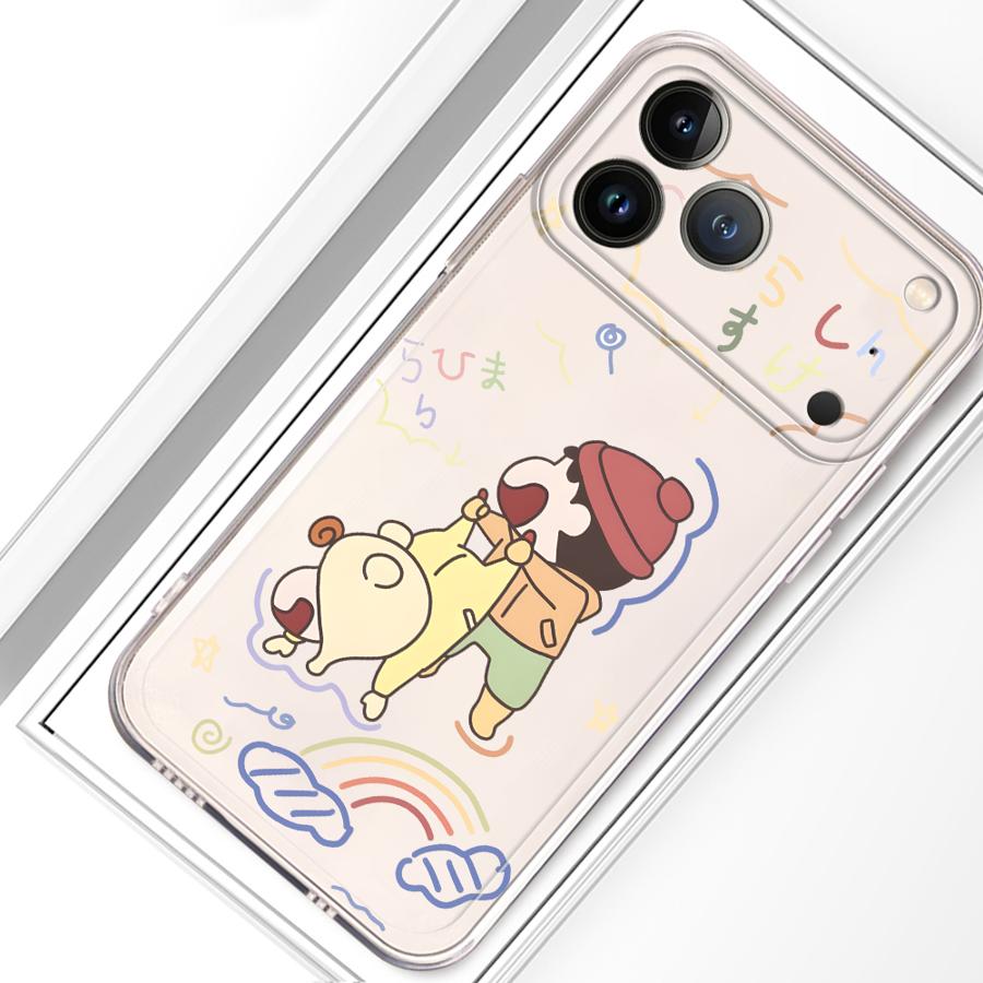 

Мультяшный чехол Himawari Shin для iPhone 17 Pro Max 12 Mini 7 8 11 15 16 13 Pro XR XS Max Air 14 Plus Мягкая крышка для телефона iPhone Air