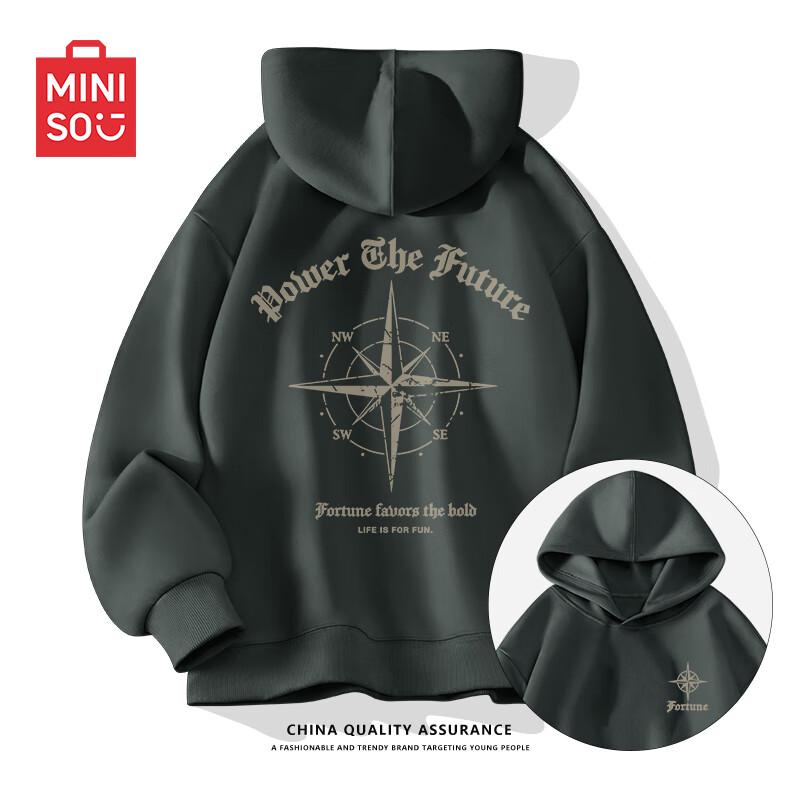 

MINISO Men s Fashion Hooded Sweatshirt L
