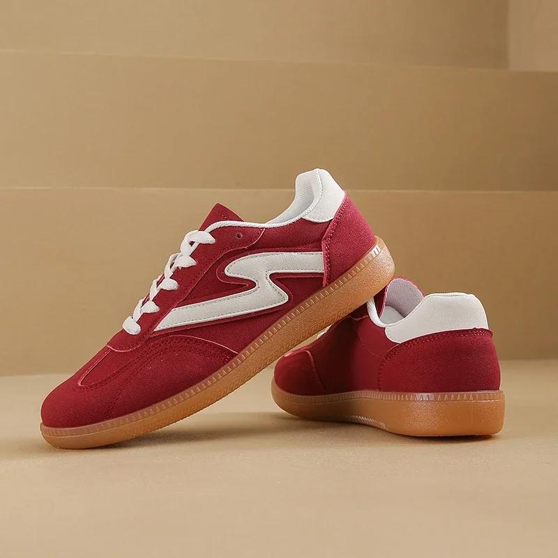 Fashion Trendy Fashion Ethical Shoes Contrast Color Niche Casual Sneakers Flat Non-slip Shoes Women Zapatos Mujer Comfortable Super Soft