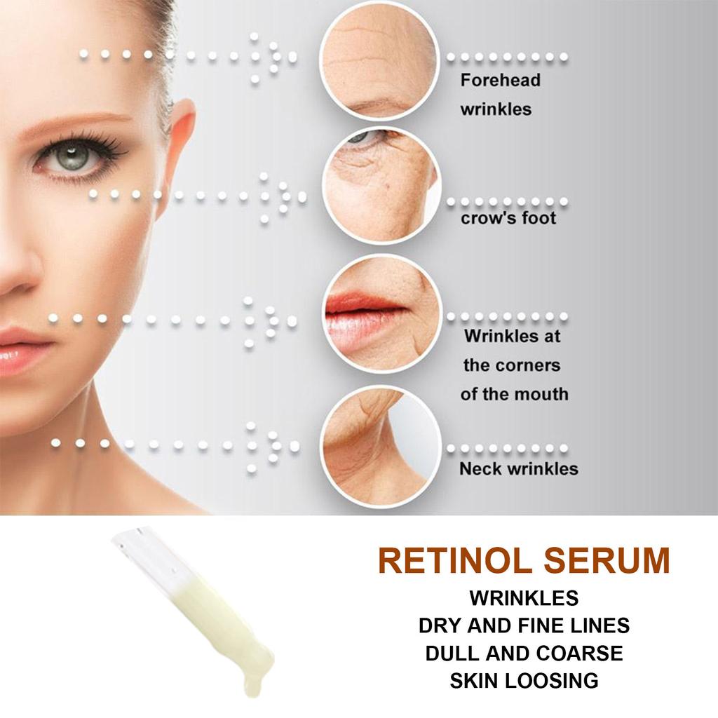 EELHOE Retinol Face Serum Gentle Moisturizing Hydrating Pore Diminishing Facial Serum