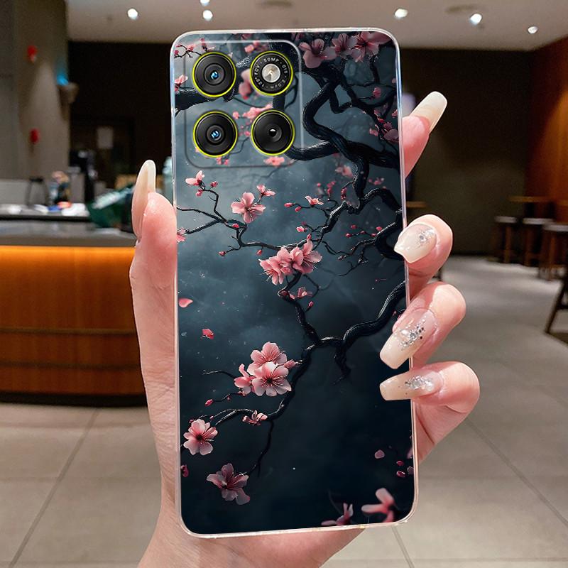 Case For Motorola Edge 70 5G Casing XT2601-2 XT2603-2 Fashion Butterfly Flower Transparent Cover For Motorola Edge 70 Phone Case Motorola Edge 70