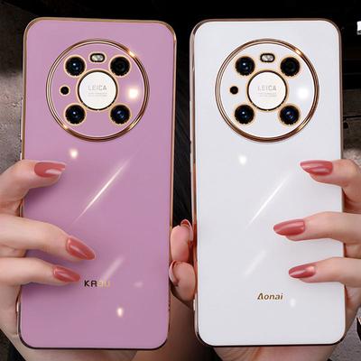 Huawei Mate70pro Straight-edge Phone Case 6D Electroplated Nova12 Anti-drop Fine-hole Soft P70 Protective Case 40