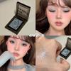 Purple Iris Flower! Colorful Single-Color Eyeshadow, Matte Single Blue Highlighter, Sparkling Pink Base, White and Green