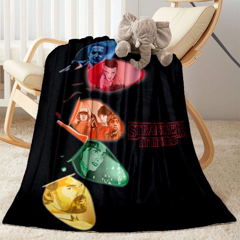 Stranger Things Blanket Suitable for sofas,travel, living rooms also a good gift for friends and family Suitable for all seasons.