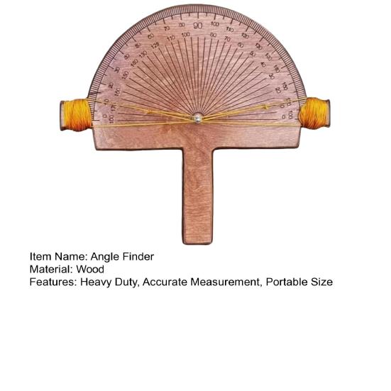 Wooden Precision Angle Finder 0-180 Degrees Round Head Protractor Craftsman Machinist Measuring Ruler Tool