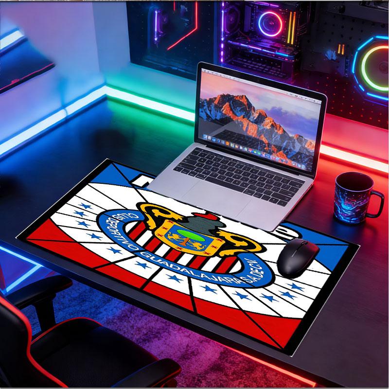 Kişiye Özel İsimli Club Deportivo Guadalajara Desenli Mouse Pad, Dizüstü Bilgisayar Masa Matı, Ev İçin Dekoratif Masa Matı Klavye Altlığı Hediye