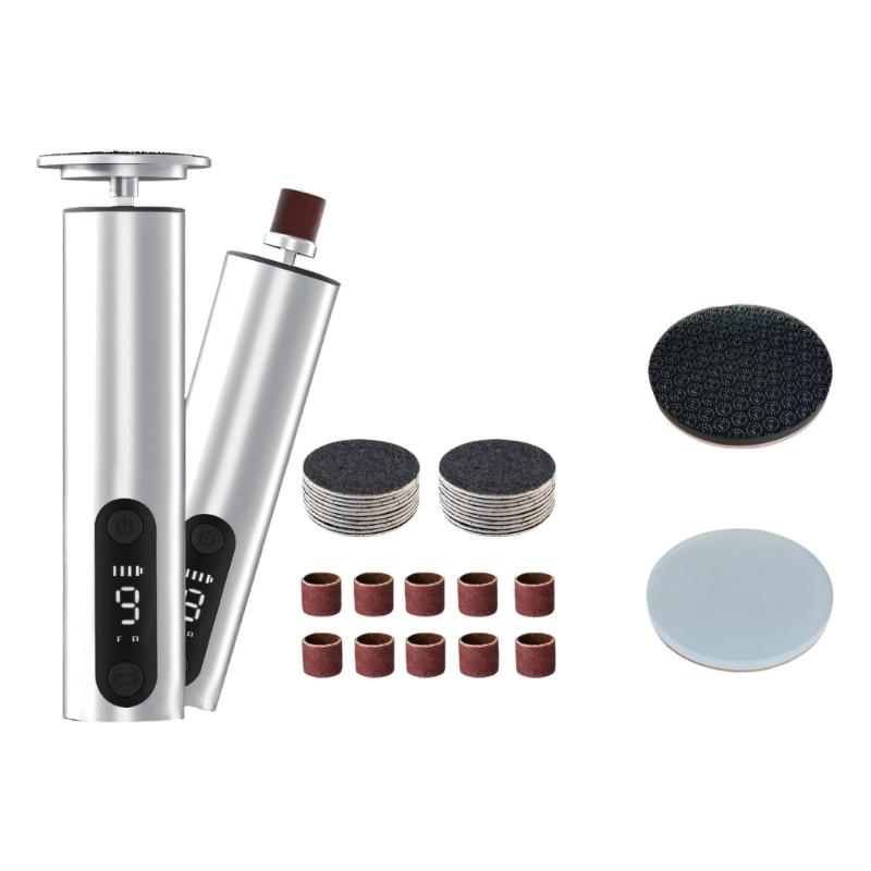 Rechargeable Foot File Including 10 Extra Heads And Type C Charging For Gentle Smooth Feet