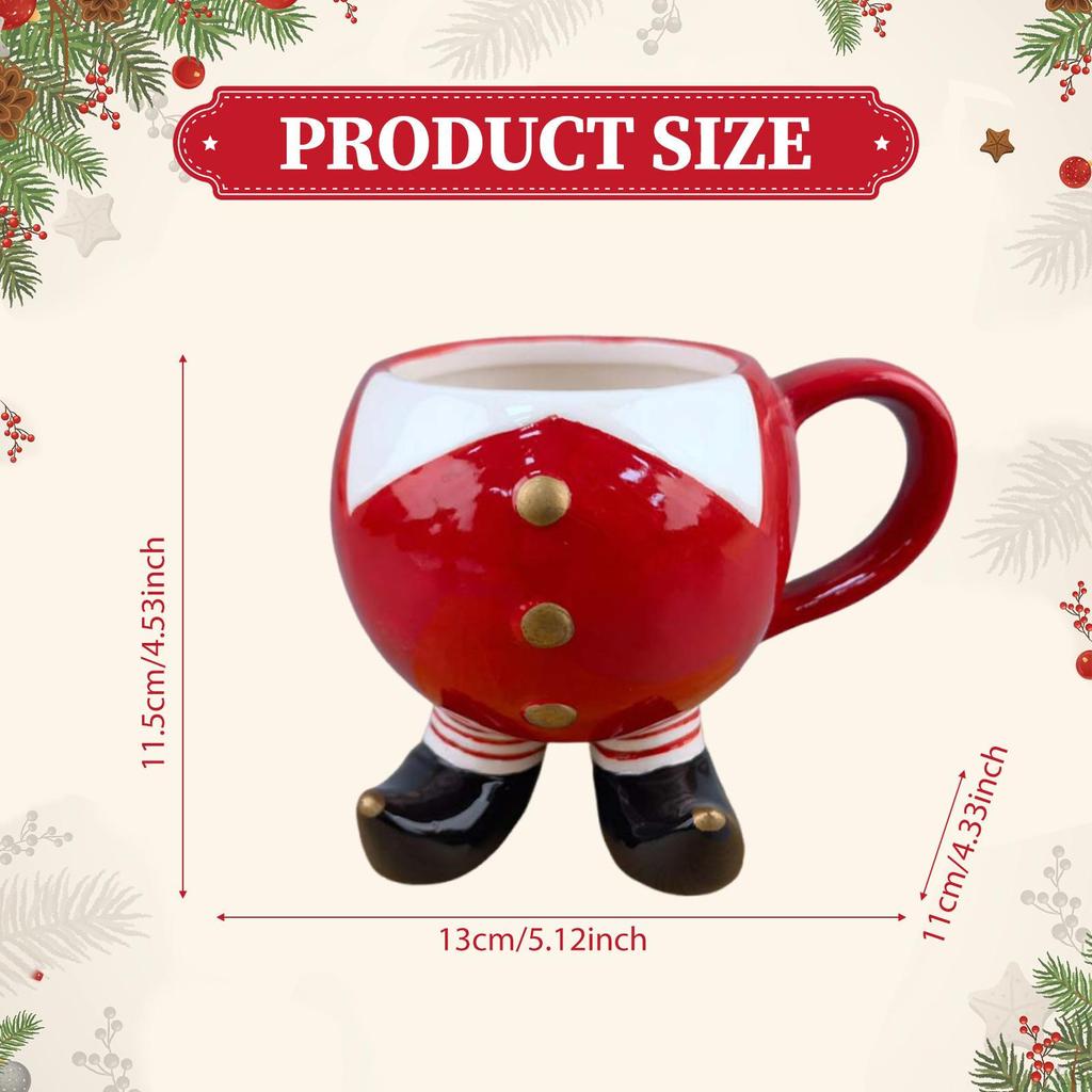 Ceramic Christmas Coffee Mug Drinking Cup Cute Novelty Gift for Cold Drink Juice Water
