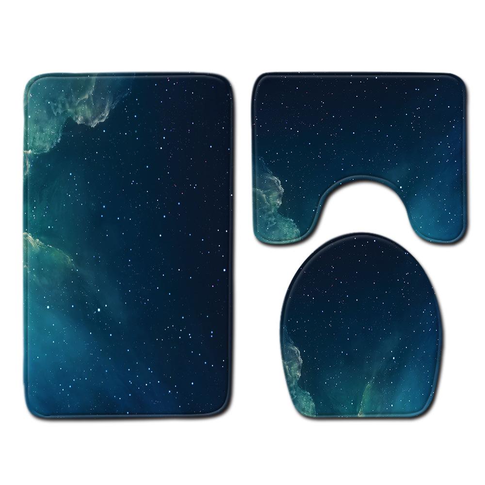 Star Bathroom Floor Mat Toilet Three-Piece Set